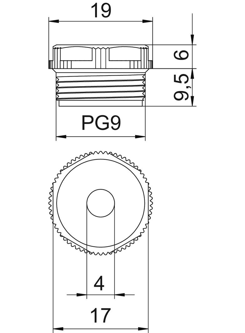 90, ZAŚLEPKI PG9 Z PRZEB.PRZEP.
