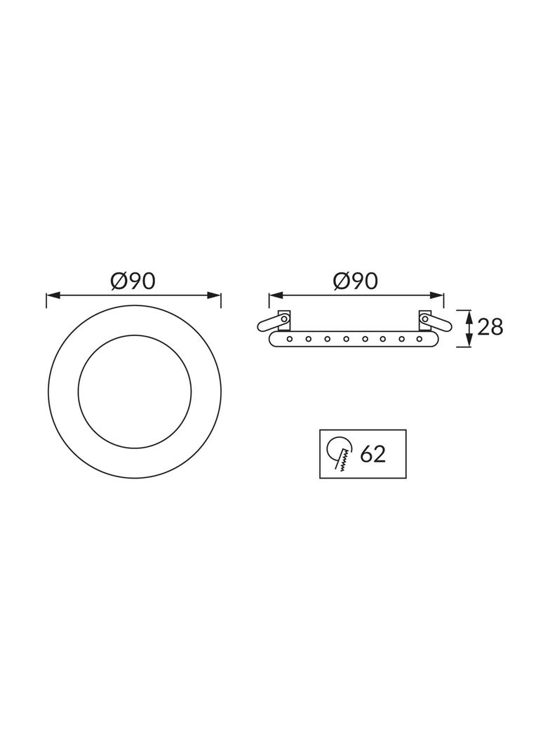 RIANA LED C CHROME 6500K Sufitowa oprawa punktowa 02918 IDEUS
