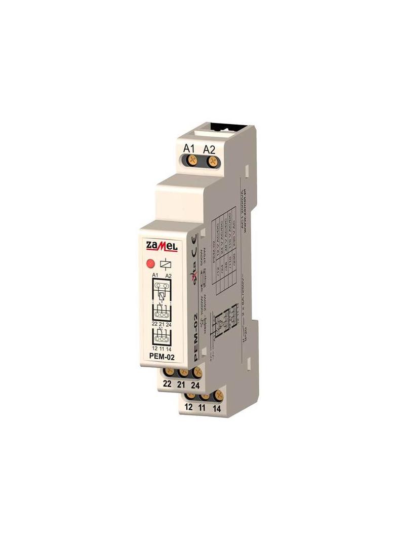 PRZEKAŹNIK ELEKTROMAGNETYCZNY 12V AC/DC 2X8A TYP: PEM-02/012 EXT10000095 EXT10000095-WPL ZAMEL