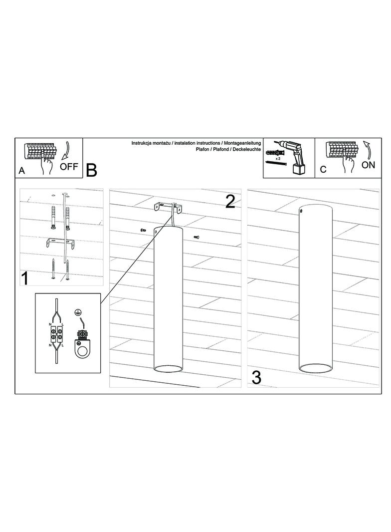 Sollux Plafon LAGOS 30 złoty połysk SL.1203