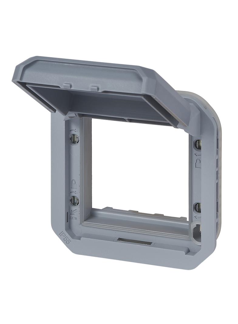 NOWE PLEXO - ADAPTER ARTEOR/MOSAIC Z PRZYCIEMNIONĄ KLAPKĄ MECHANIZM SZARY 069584L LEGRAND