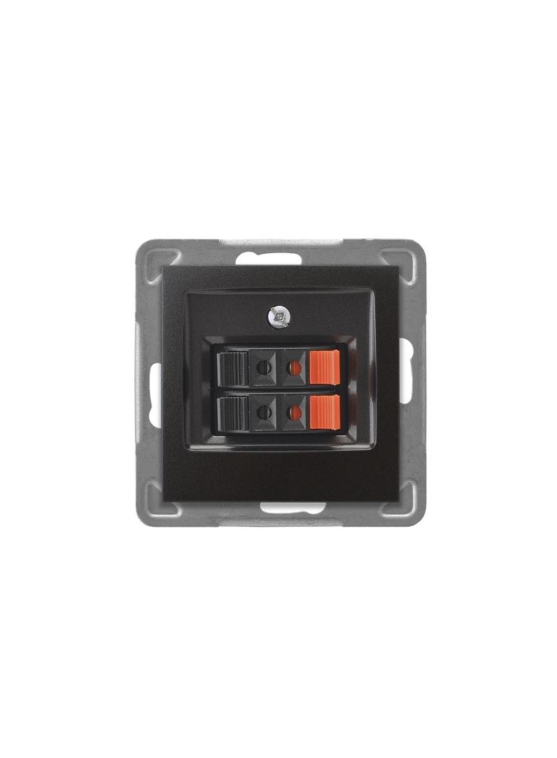 IMPRESJA Gniazdo głośnikowe podwójne - kolor antracyt