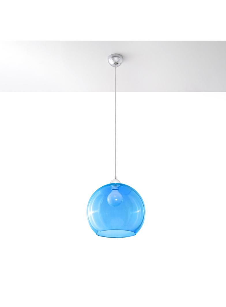 Sollux Lampa wisząca BALL błękitna SL.0251