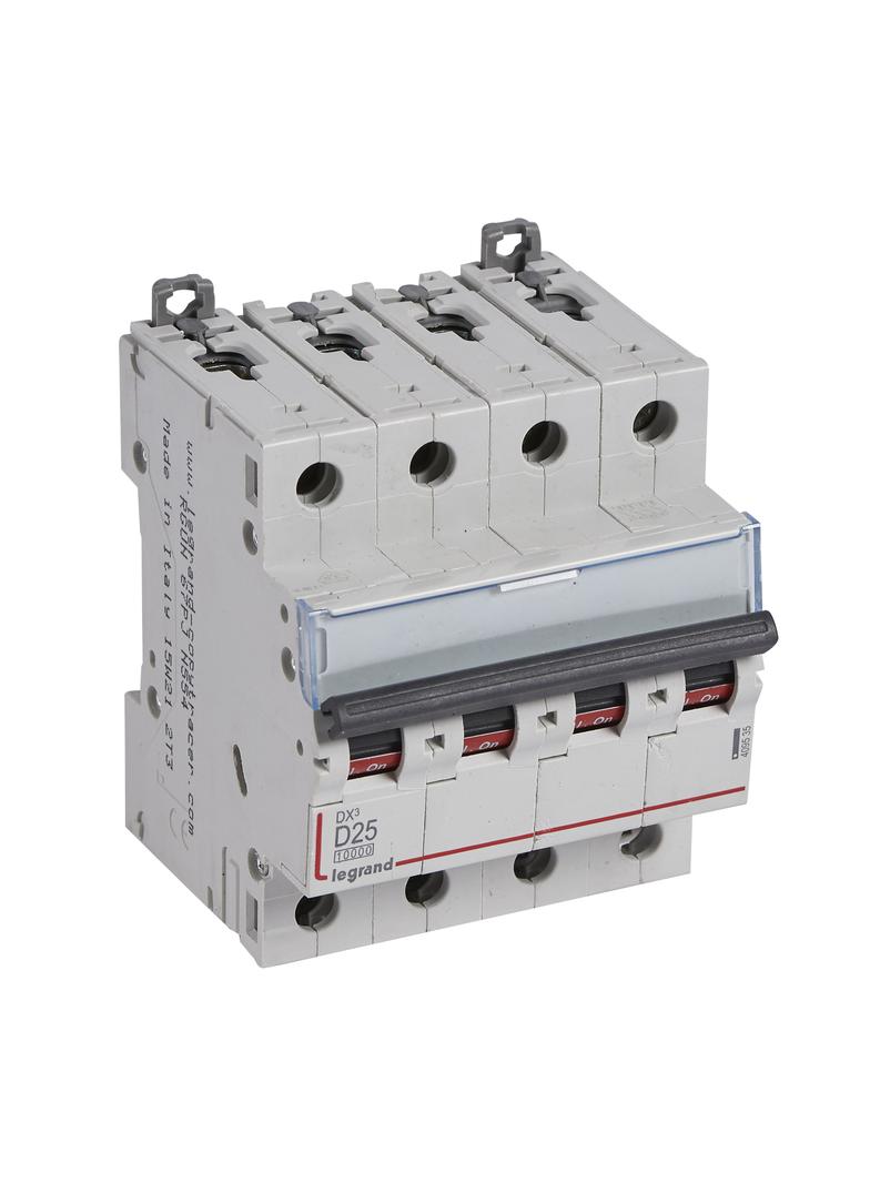 WYŁĄCZNIK NADPRĄDOWY S 314 4P D 25A 10000A SERII DX3, Legrand
