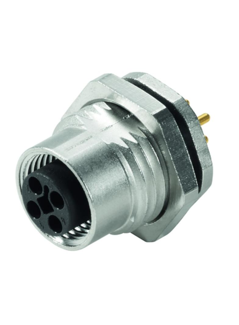 SAIE-M12B-4-T-TL Złącze okrągłe, instalacja (system złącza płytki drukowanej), złącze żeńskie, proste, M12, Liczba biegunów: 4, M 16 /1szt./ 1542650000 WEIDMÜLLER