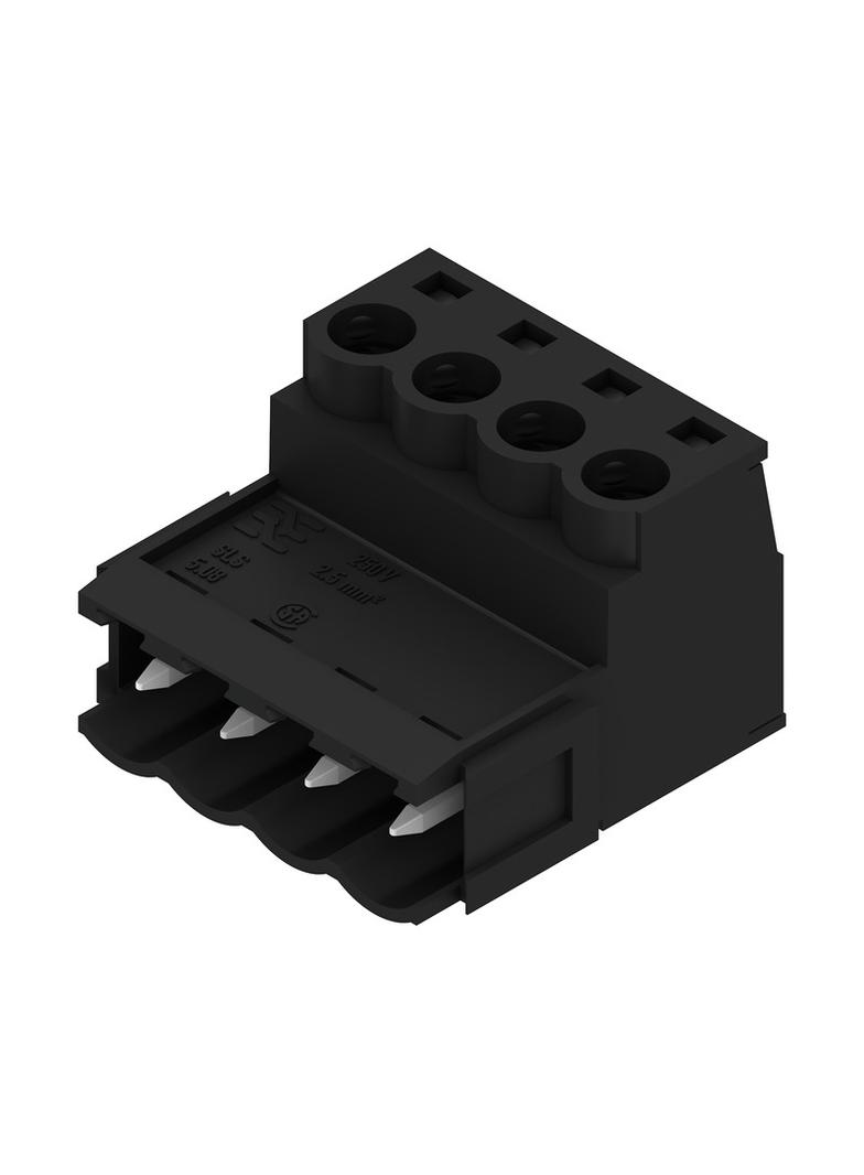 SLS 5.08/04/180B SN BK BX Wtyk PCB (złącze wiązki), 5.08 mm, Liczba biegunów: 4, Przyłącze z jarzmem /84szt./ 1645250000 WEIDMÜLLER