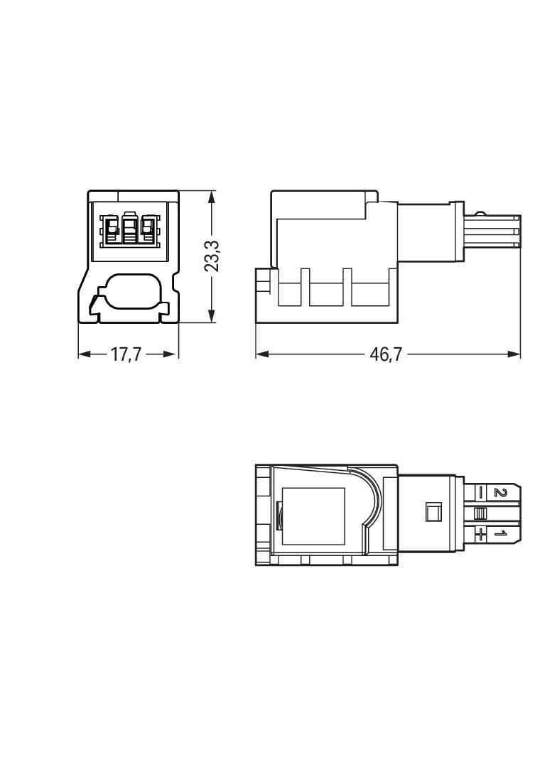 WINSTA IDC moduł odejściowy 2-torowy zielony