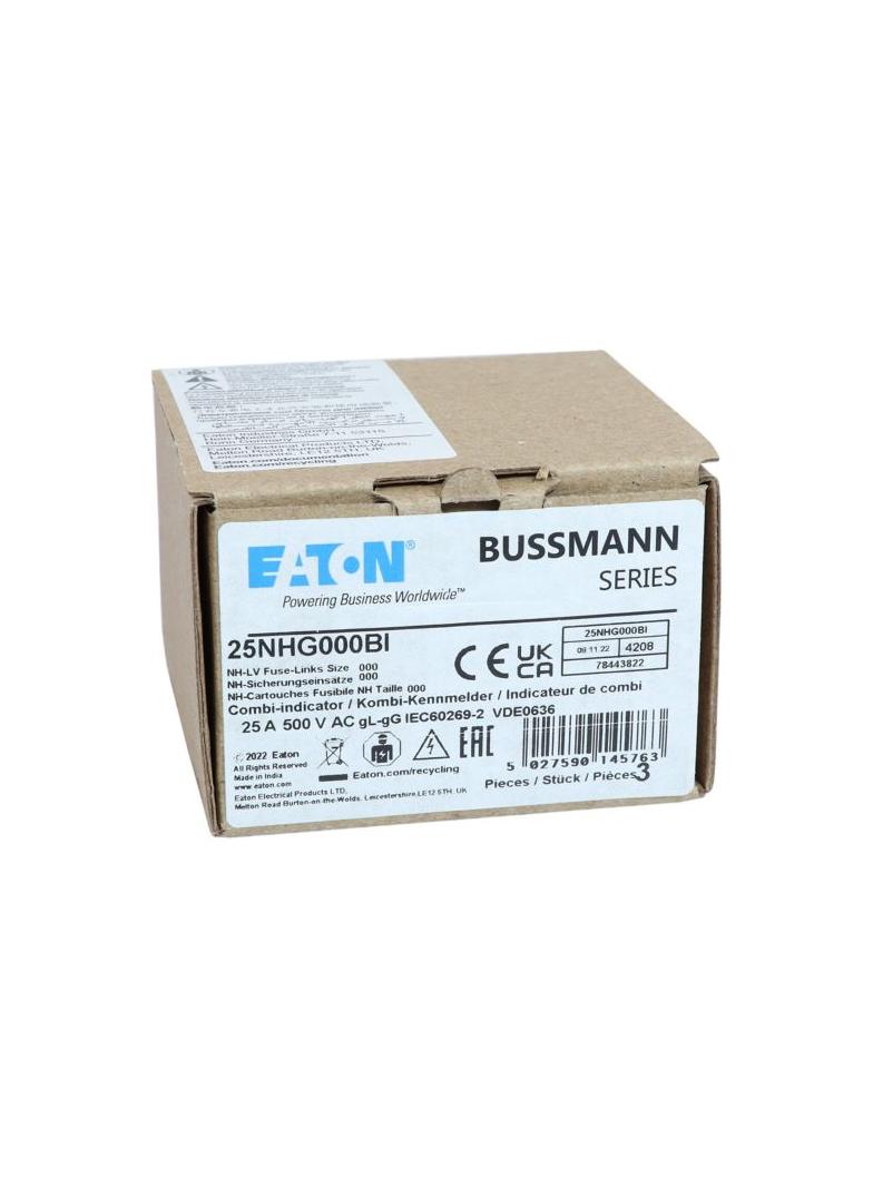 25NHG000BI Wkładka NH 25A 500V GL/GG rozmiar 000 25NHG000BI EATON