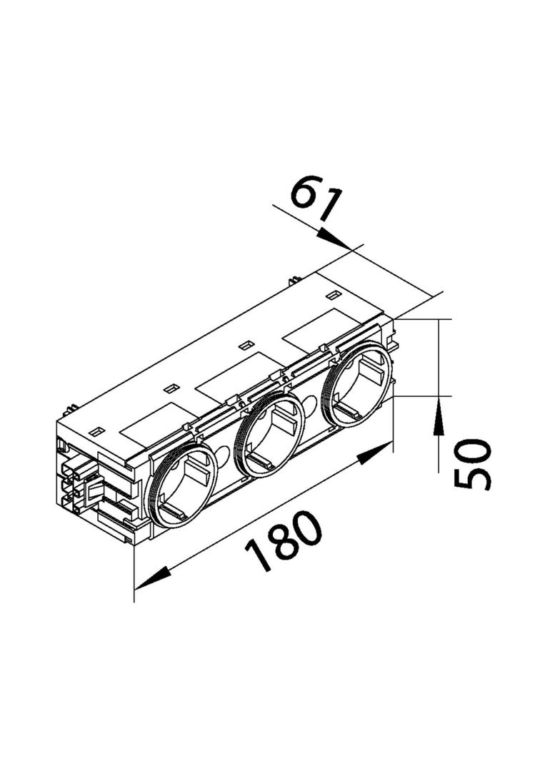 tehalit.WA Gniazdo SCHUKO 3-krotne połączenie WAGO C-profil zielony GS30006029 HAGER