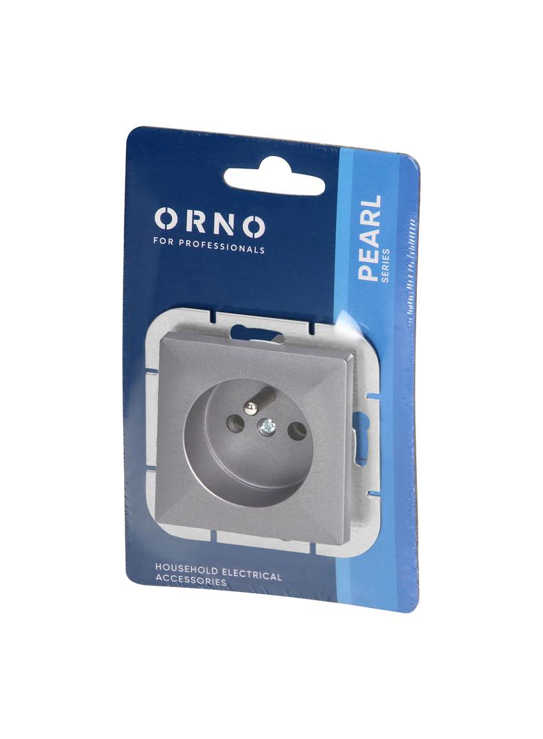 Gniazdo pojedyncze podtynkowe 2P+Z Pearl, 16A, 250V, PT-16P, antracyt
