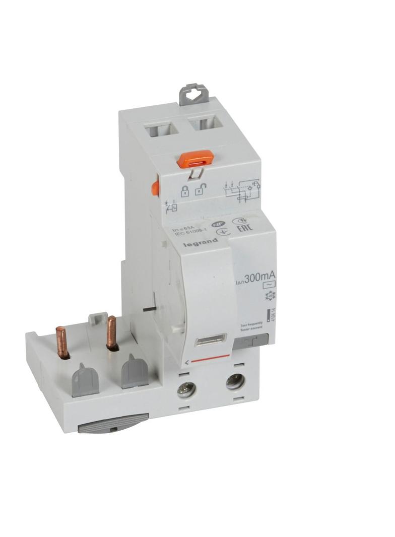 BLOK RÓŻNICOWOPRĄDOWY PR 302 2P 63A 300MA TYP AC SERII DX3, Legrand