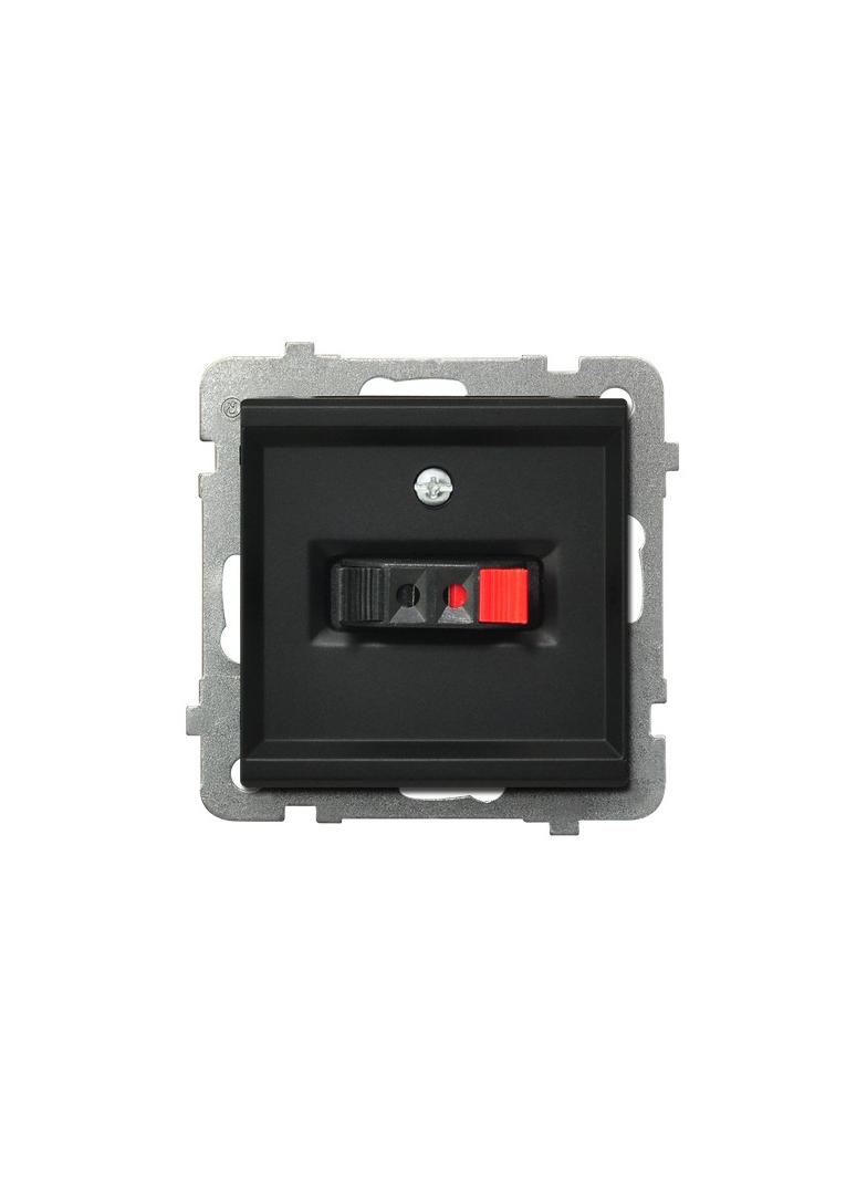 SONATA Gniazdo głośnikowe pojedyncze - kolor czarny metalik GG-1R/m/33