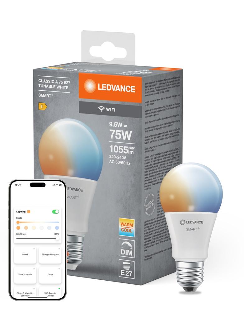 Lampa LED SMARTWIFI A75 9,5W/827230VTWFRE274X1 LEDV