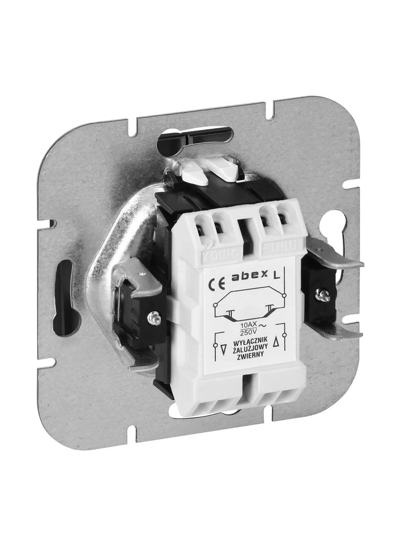 Łącznik roletowy podtynkowy Pearl, 10A, 250V, WP-10P, czarny