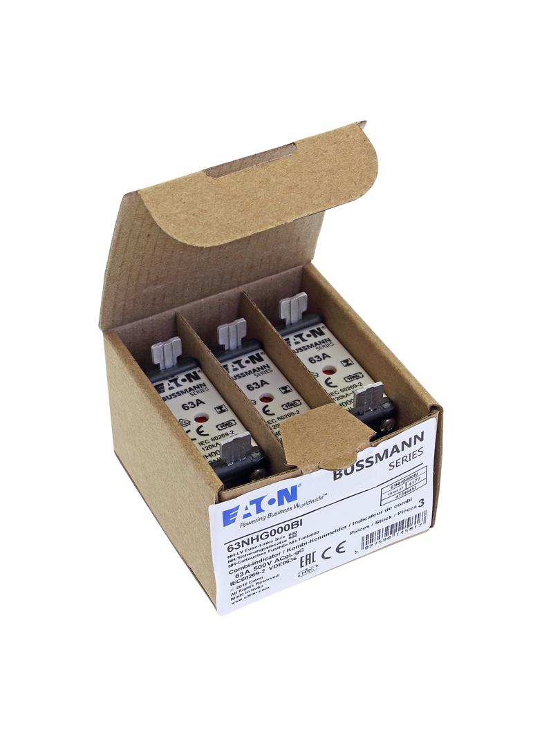 63NHG000BI Wkładka NH 63 500V GL/GG rozmiar 000 63NHG000BI EATON