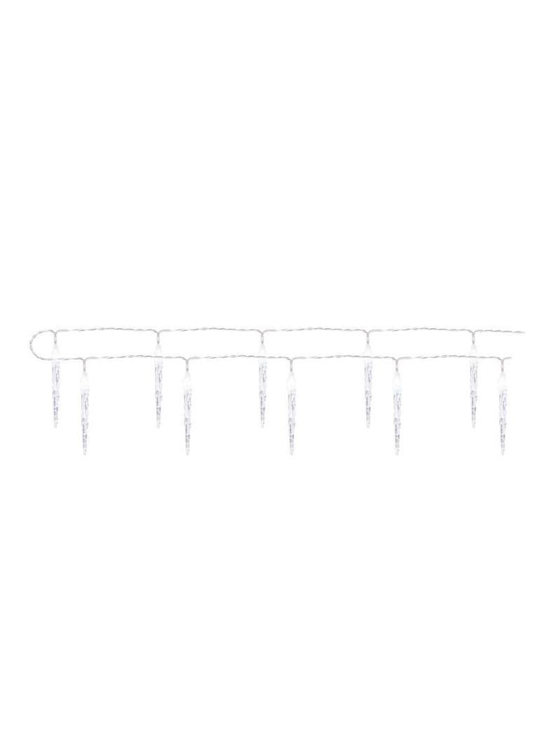 Lampki świąteczne sople 10LED 10 cm 1,35 m zimna biel IP20 timer DCGC01 EMOS