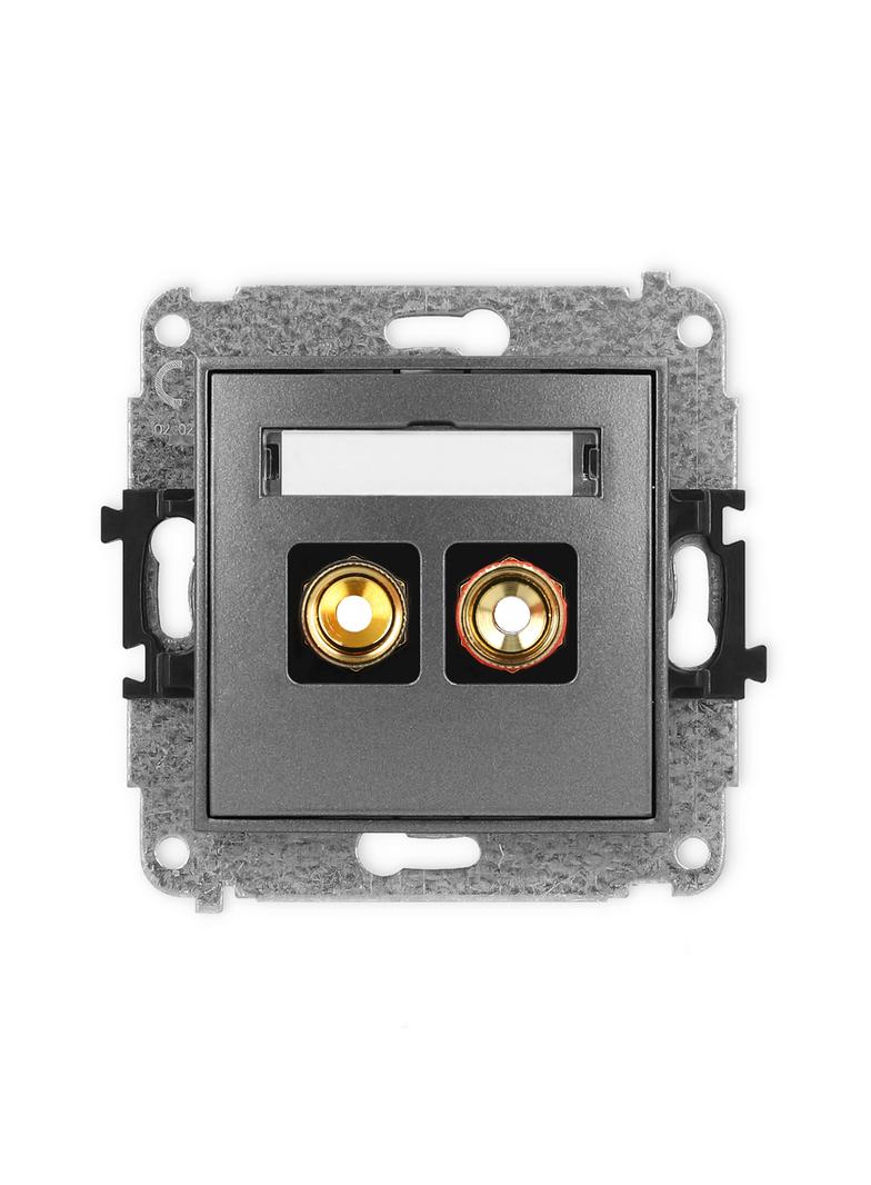 MINI Mechanizm gniazda głośnikowego pojedynczego (typu banan - czerwony i czarny, pozłacany, 4 mm2,
