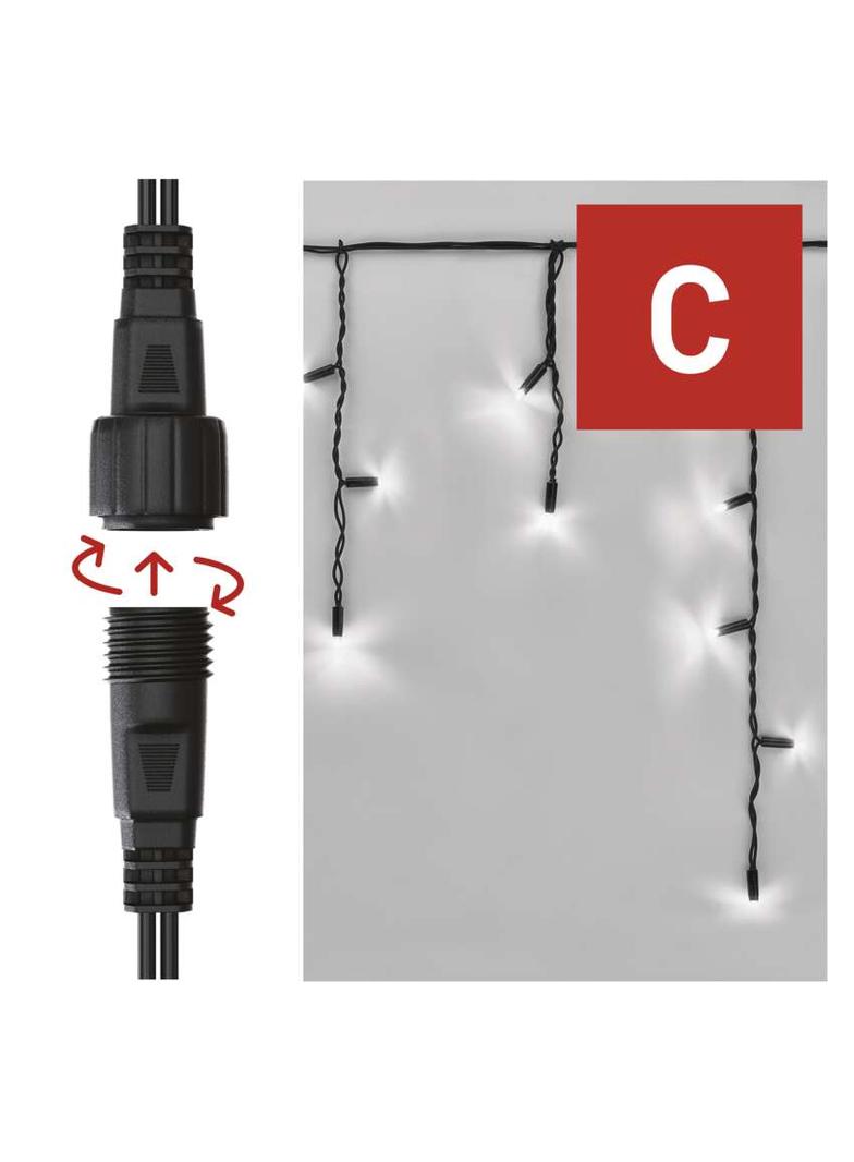 Lampki choinkowe łączone Profi 50LED 3m zimna biel IP44 timer D2CC03 EMOS