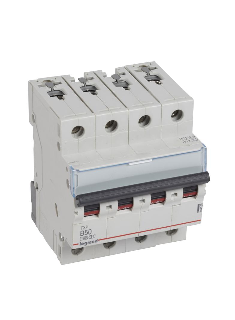 WYŁĄCZNIK NADPRĄDOWY S 314 4P B 50A 10000A SERII TX3, Legrand
