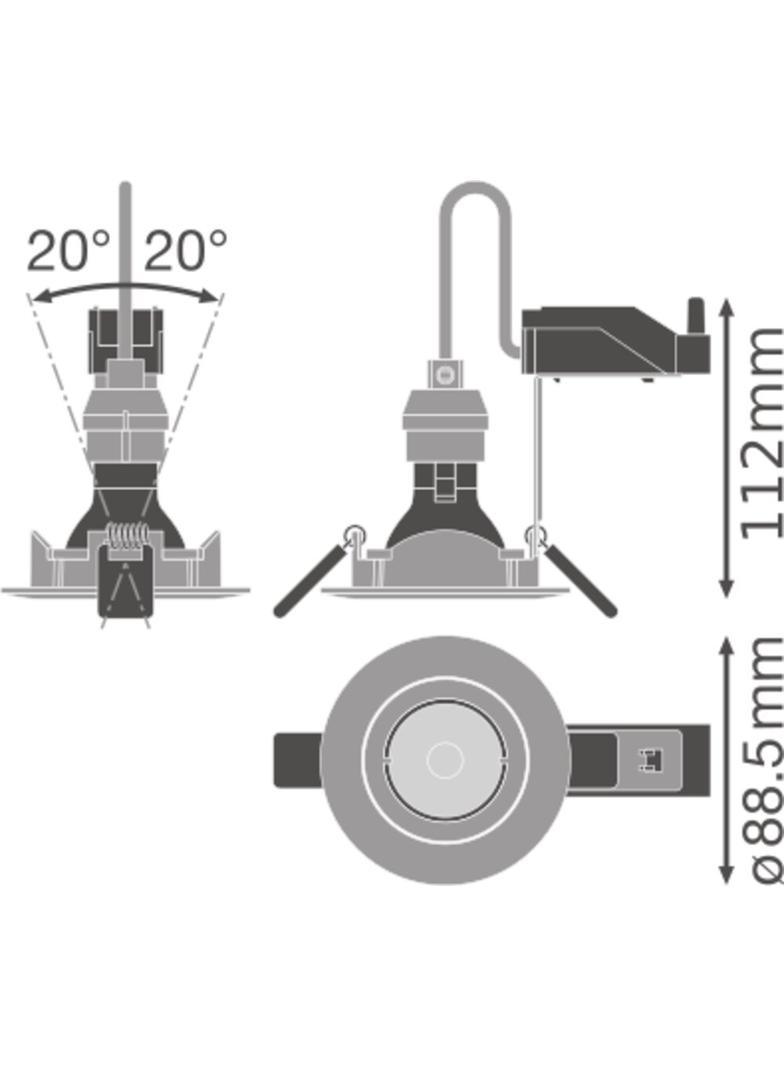 Oprawa SPOT KIT ADJ V 9,3W 940 GU10 DIM REXEL