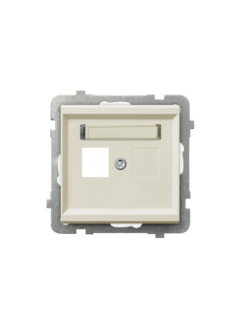 SONATA Obudowa gniazda pojedynczego typu Keystone prosta - kolor ecru