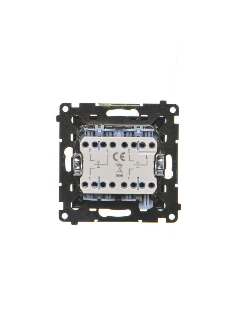 Simon 55 Przycisk zwierny poczwórny 10 AXm szybkozłączka Czarny mat