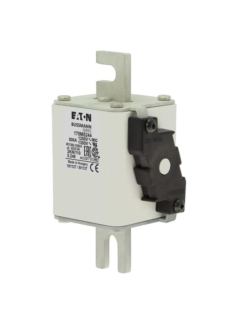 FUSE 500A 1250V 2KN/110 AR CU Wkładka szybka 500A AC 1250V rozmiar 2 61x77x138 mm aR DIN I 170M5244