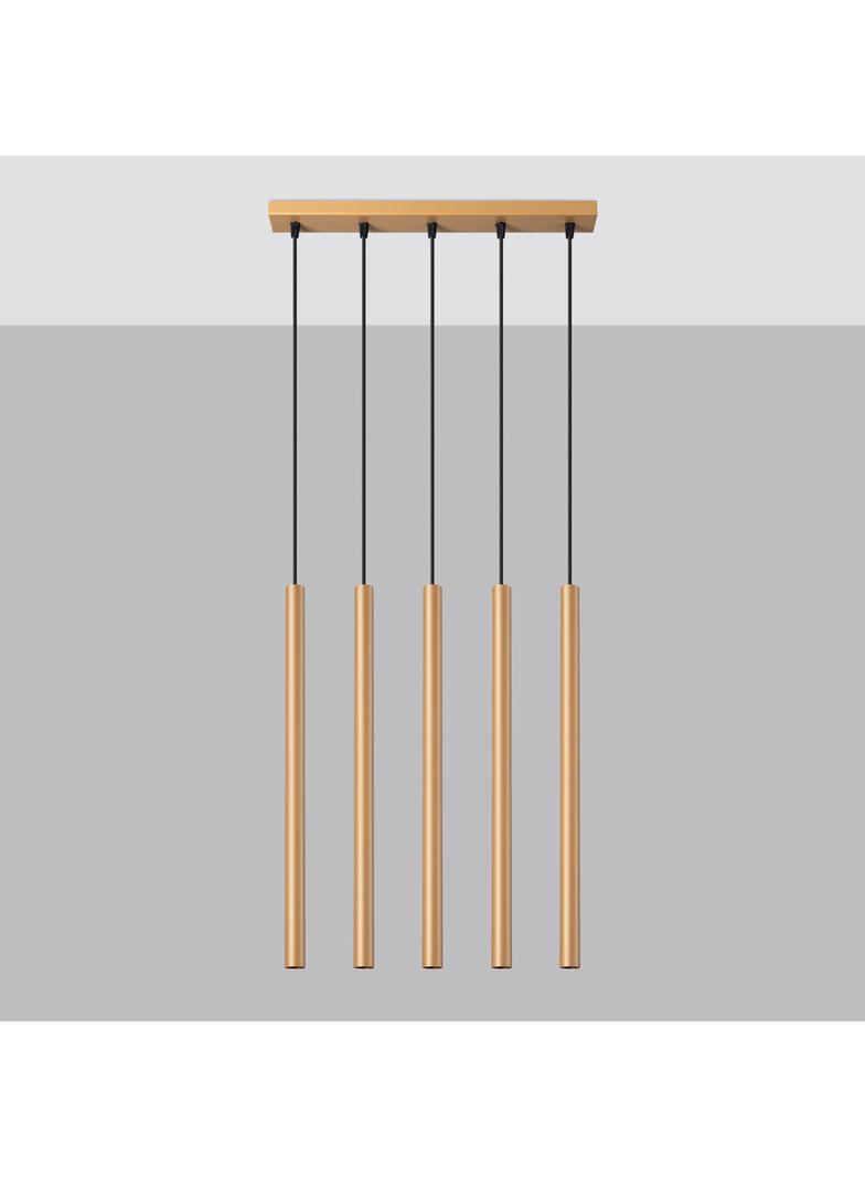 Sollux Lampa wisząca PASTELO 5L złota SL.1173