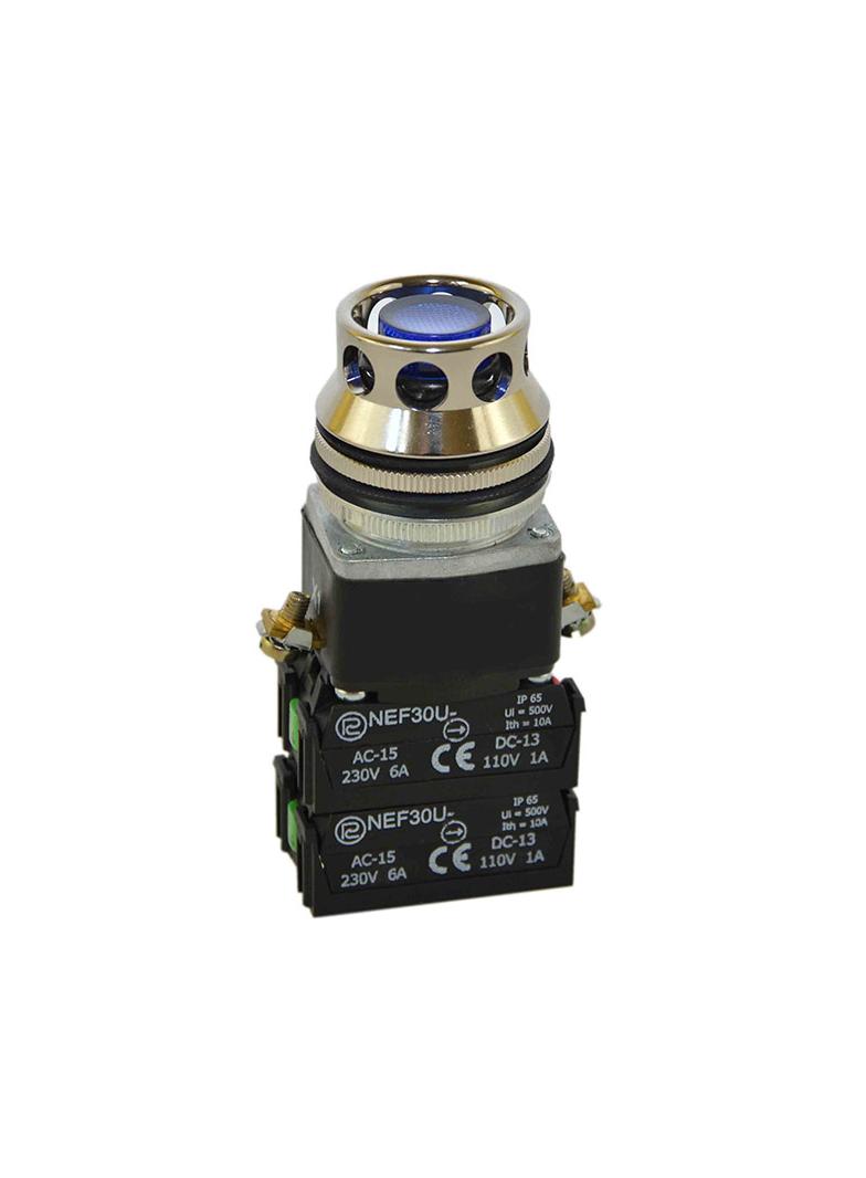 Przycisk NEF30-UKL 2X2Y D24V niebieski