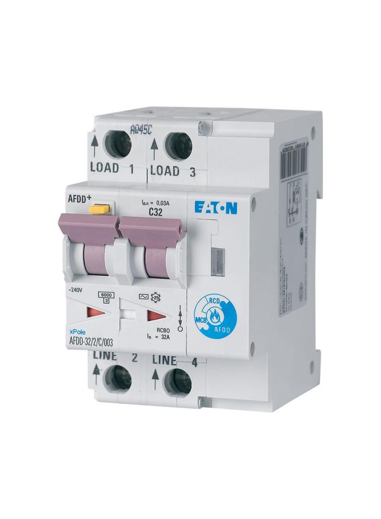 AFDD-32/2/B/003 Przeciwpożarowy detektor iskrzenia 10kA B32A 2P 30mA typ AC 187230 EATON