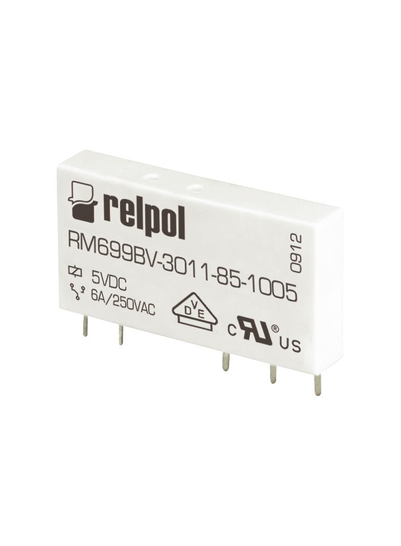 Przekaźnik miniaturowy RM699BV-3021-85-1012 1Z 12V DC 6A / 250V AC RELPOL