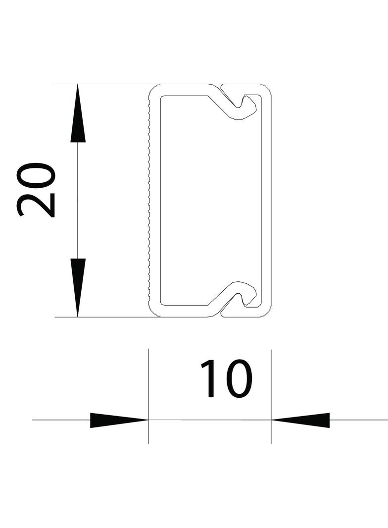 WDKH-10020RW, Kanał instalacyjny WDK, bezhalogenowy