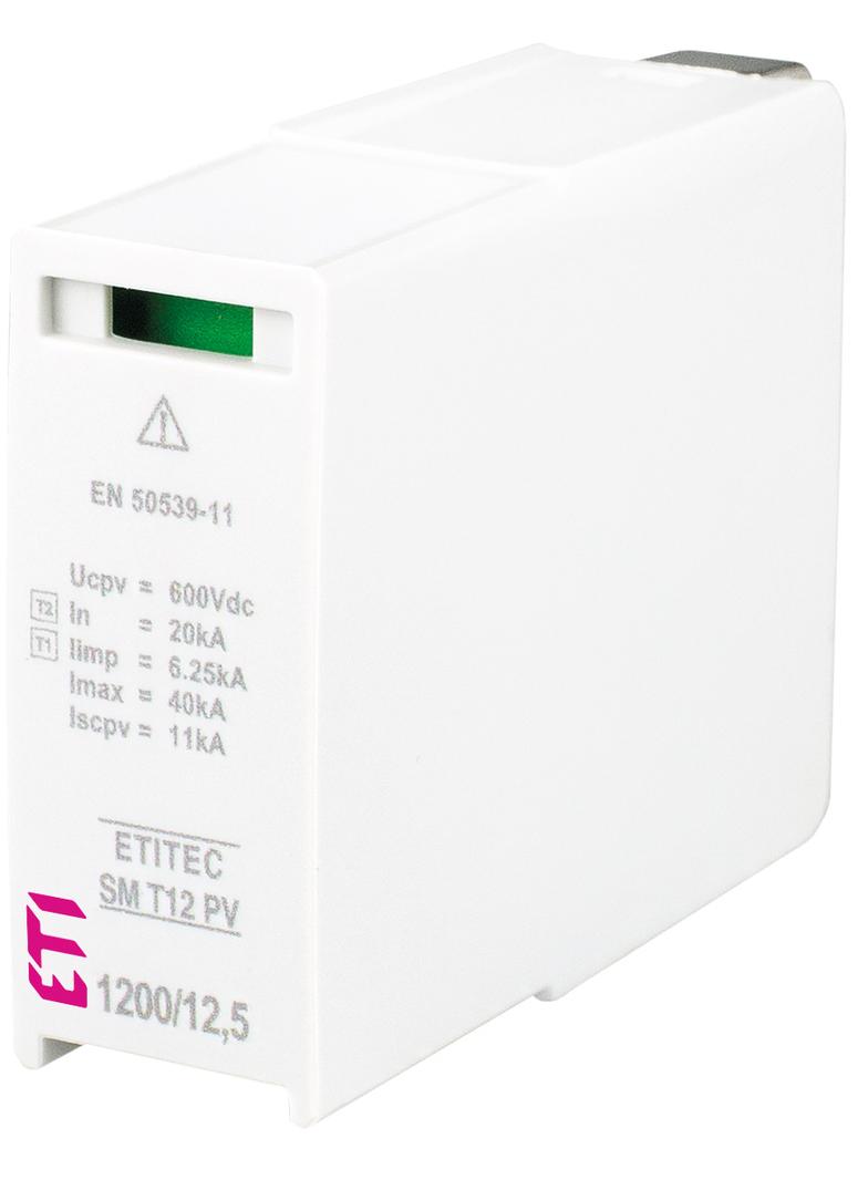 MOD. SM T12 PV 600/6,25 M Ogranicznik przepięć T1, T2 (B, C) - do systemów PV