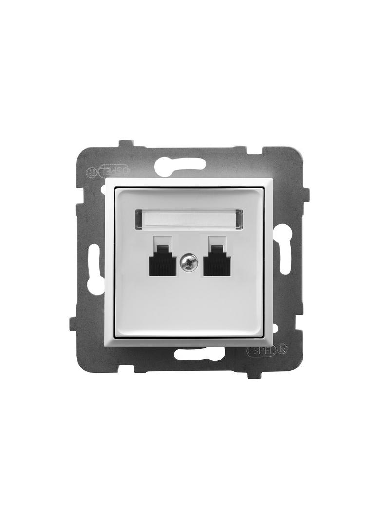 ARIA Gniazdo telefoniczne podwójne niezależne - kolor biały