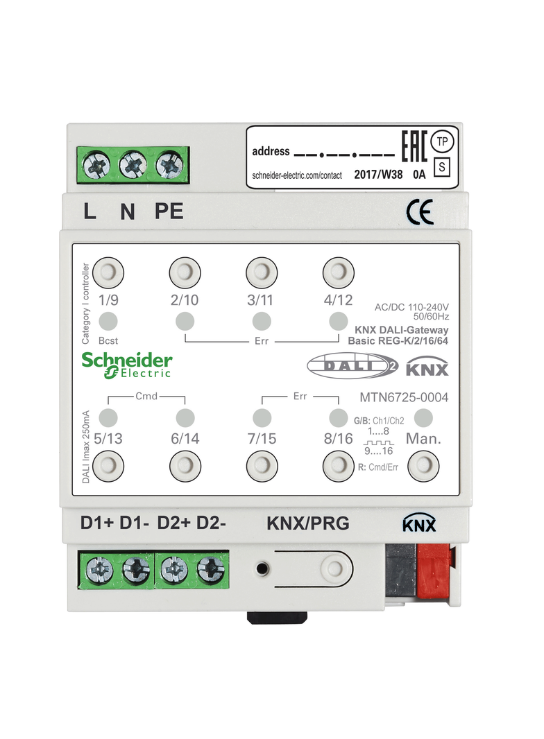 Bramka DALI Basic REG-K/2/16/64