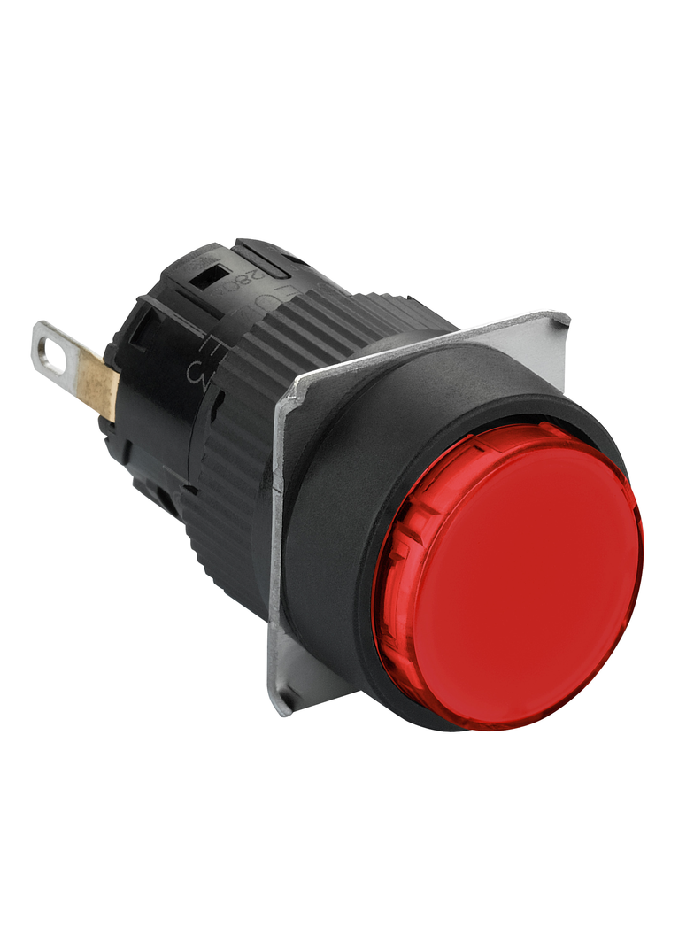 Harmony XB6 Kompletny wskaźnik świetlny Czerwony LED Okrągły 24V DC 16mm Plastikowy XB6EAV4BP Schneider