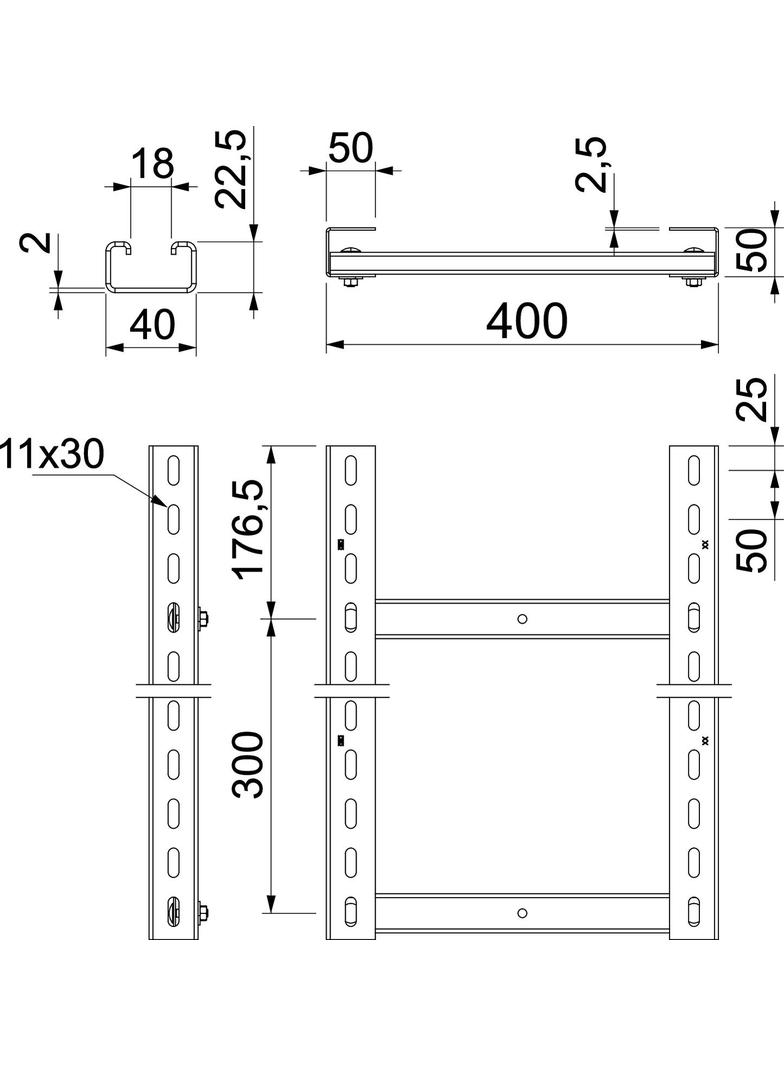 SLM50C40F, DRABINKI PION.400 3M SZCZ.300 F