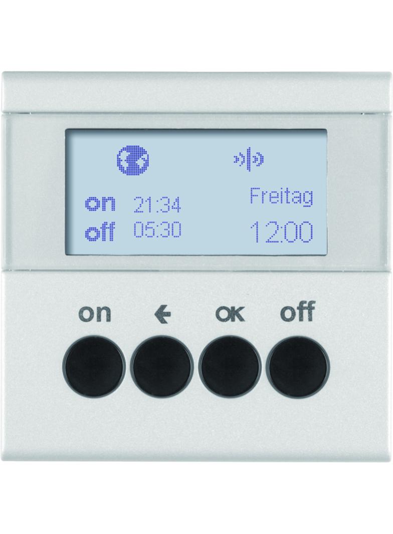 BERKER B.Kwadrat/B.7 KNX RF quicklink Łącznik czasowy do sterowników załączających i mechanizmów zasilających Berker.Net aluminium mat 85745283 HAGER
