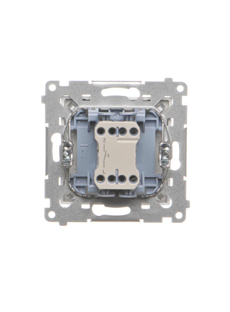 Simon 55 Przycisk zwierny /dzwonek/ szybkozłączka Aluminium mat TD1.01/143 KONTAKT