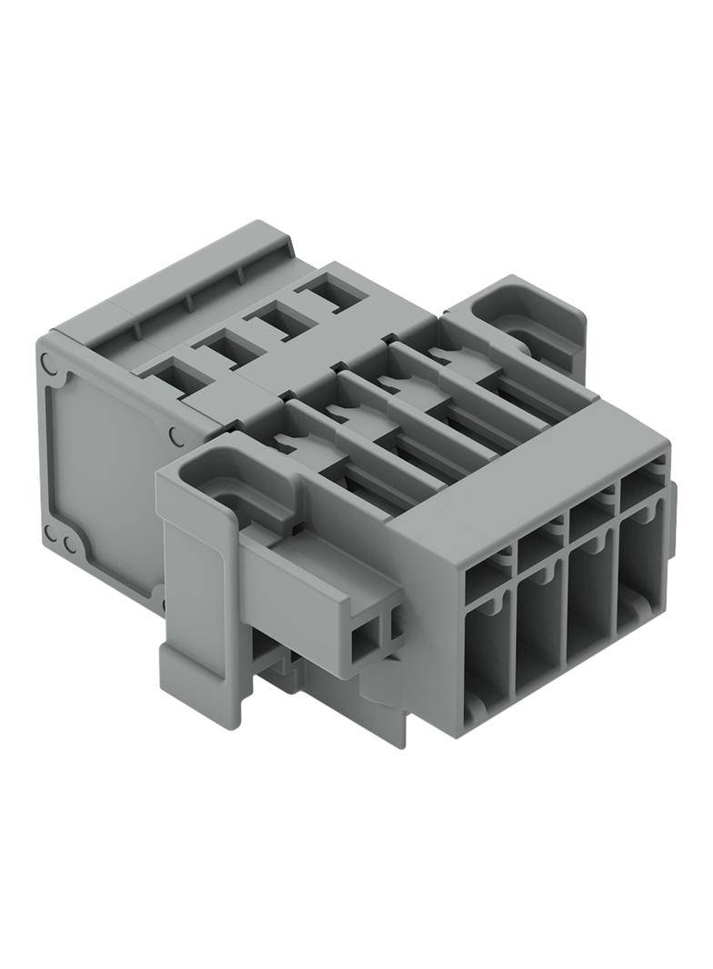 X-COM wtyk 4-biegunowy szary raster 5 mm /25szt./ WAGO