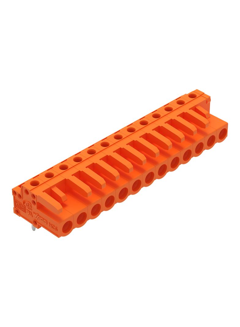 MCS-MIDI Classic gniazdo kątowe 13-bieg. pomarańczowe raster 5,08 mm