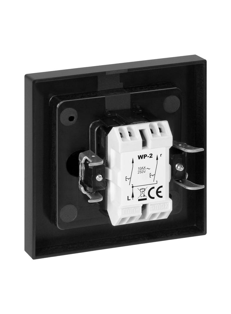 Łącznik podtynkowy świecznikowy Malta, 10A, 250V, WP-2M, czarny mat FMS-101/B ORNO