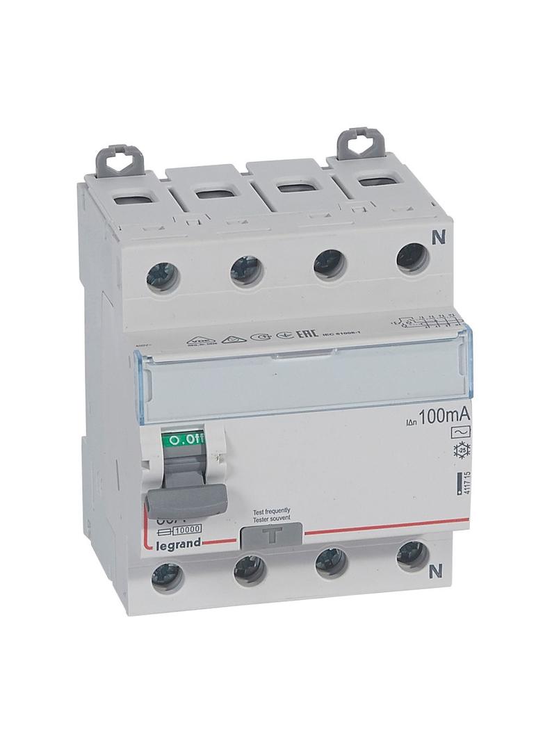 WYŁĄCZNIK RÓŻNICOWOPRĄDOWY P 304 4P 80A 100MA TYP AC SERII DX3, Legrand