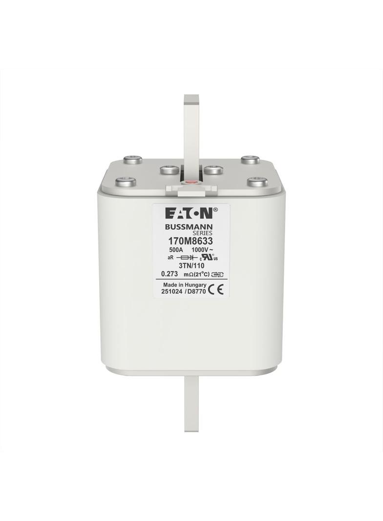 500A 1000V 3TN/110 aR INDICATOR FUSE Wkładka szybka 500A AC 1000V DIN 3 74x90x139 mm aR, 170M8633 EA