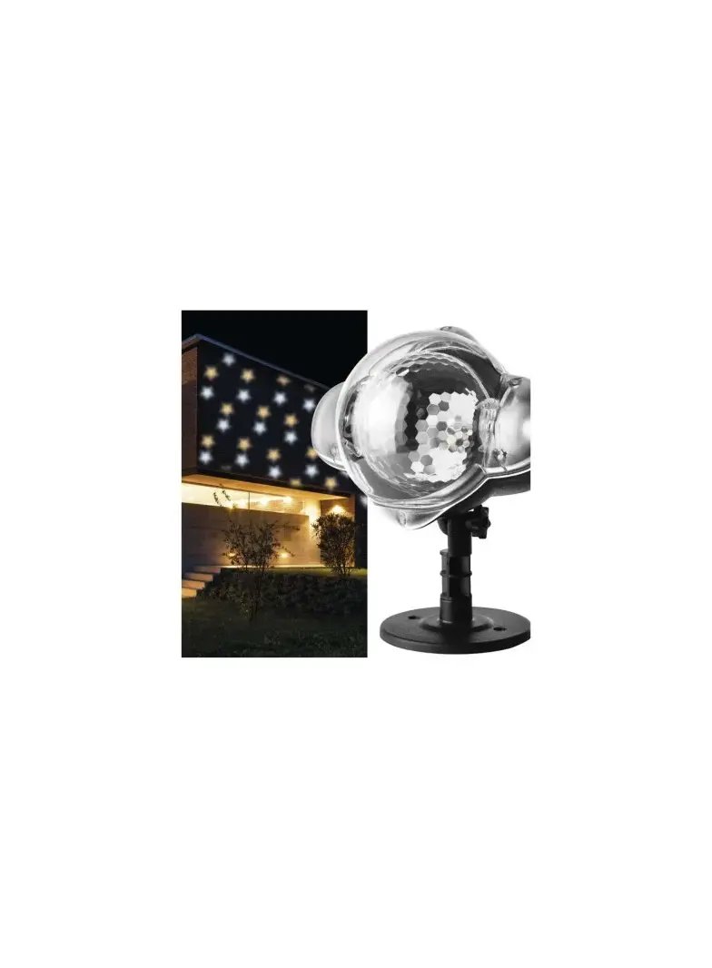 Projektor LED gwiazdki zimna biel + ciepła biel, IP44