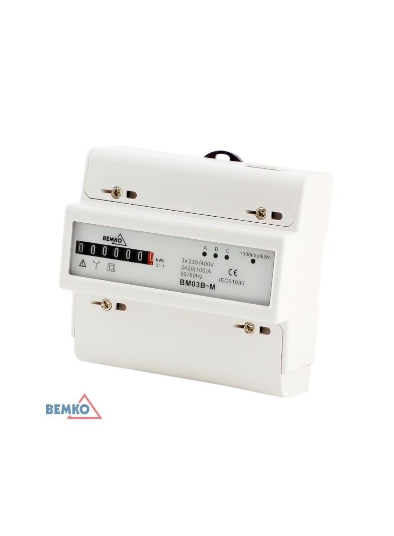 LICZNIK ENERGII 3 FAZOWY 20 (100) A MECHANICZNY