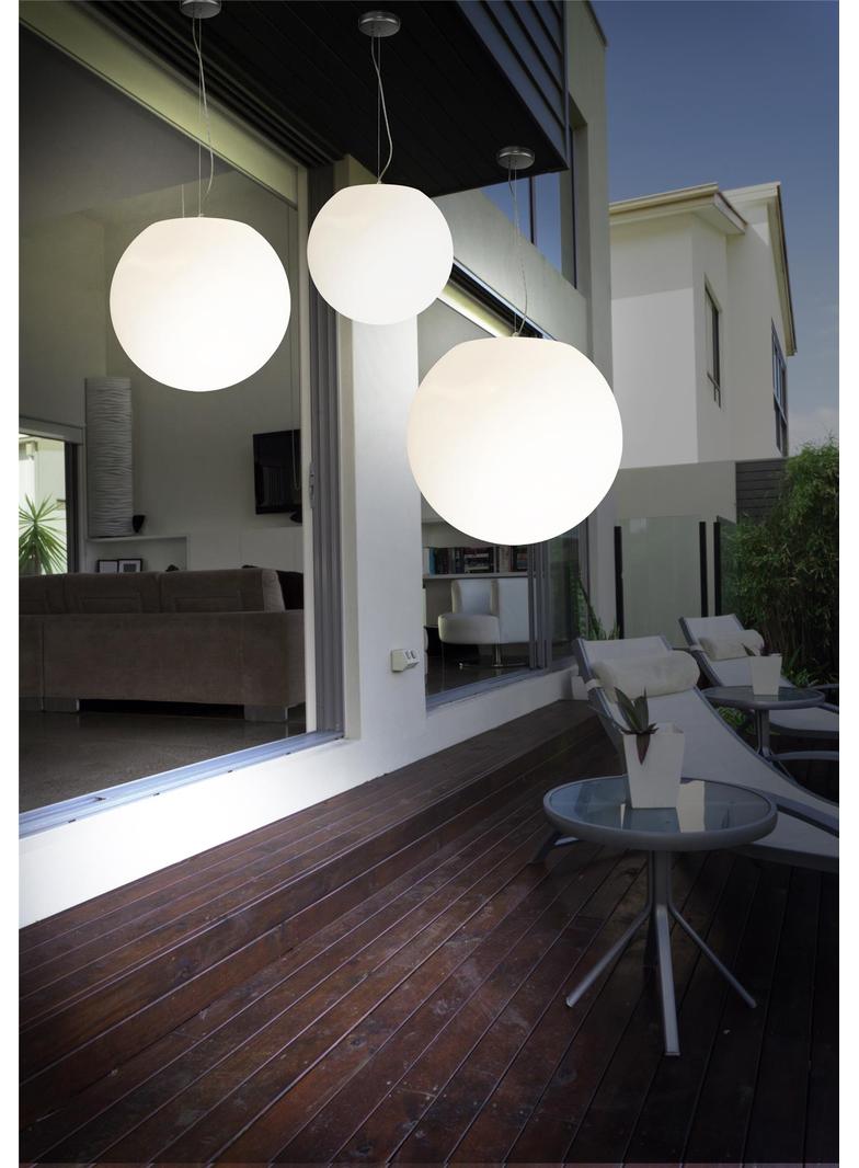 Nowodvorski lampa wisząca zewnętrzna Cumulus L E27 biała O60cm 9607