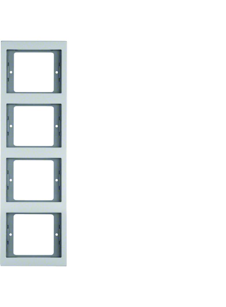 BERKER K.5 Ramka poczwórna pionowa aluminium 13437003 HAGER