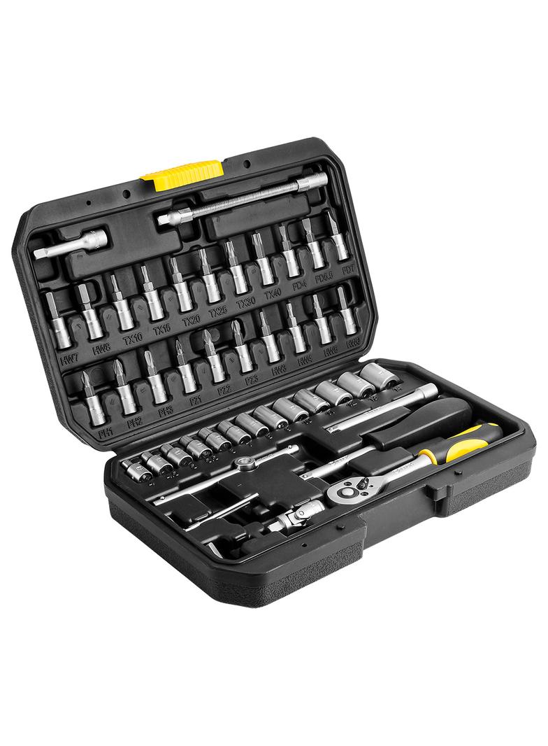 Klucze nasadowe 1/4", zestaw 46 szt.