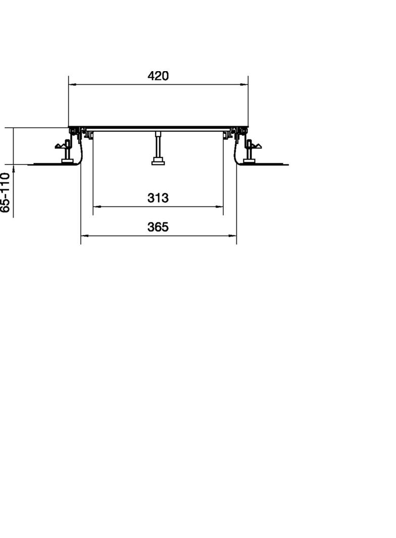 tehalit.BK Kanał współpoziomy boczna folia ochronna BKFD 400x(65-110)mm stal BKFD400065 HAGER